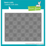 Lawn Fawn - Lawn Cuts - Checkered Hearts Backdrop: Landscape Die