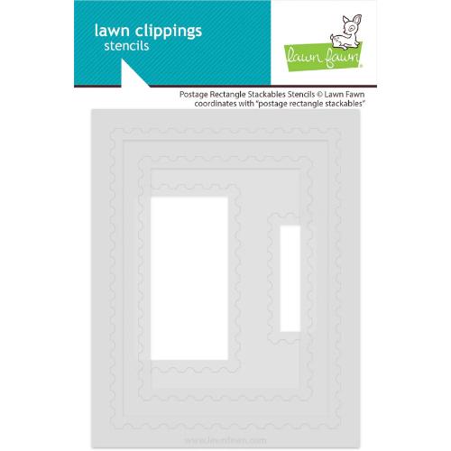 Lawn Fawn - Lawn Clippings - Postage Rectangle Stackables Stencils