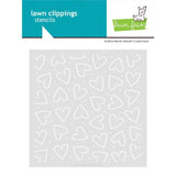 Lawn Fawn - Lawn Clippings - Outline Hearts Stencil
