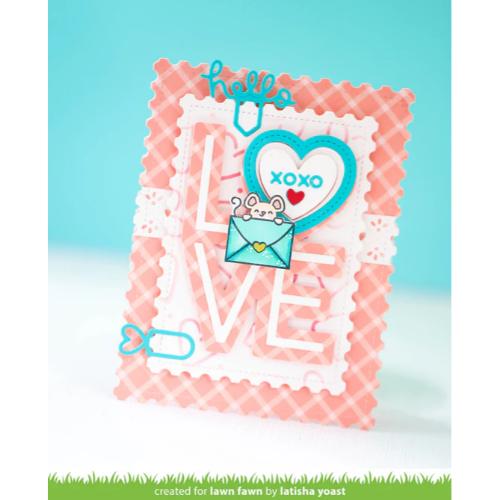 Lawn Fawn - Lawn Clippings - Outline Hearts Stencil