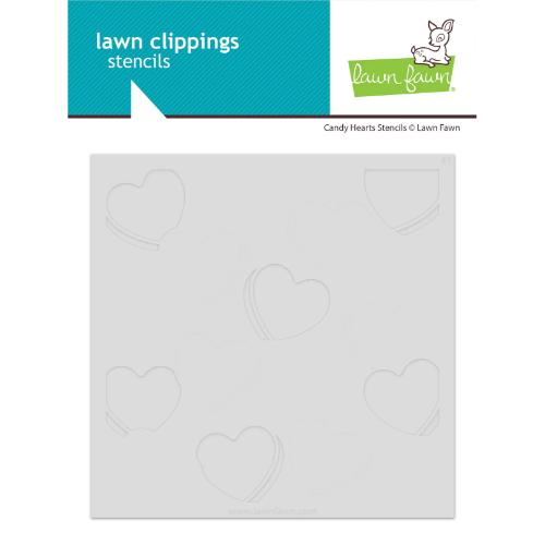 Lawn Fawn - Lawn Clippings - Candy Hearts Stencils