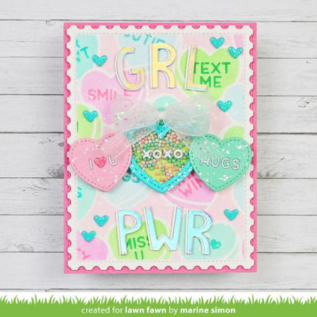 Lawn Fawn - Lawn Clippings - Candy Hearts Stencils