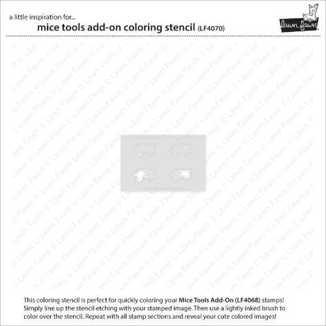 Lawn Fawn - Lawn Clippings - Mice Tools Add-On Coloring Stencil