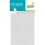 Lawn Fawn - Lawn Clippings - Silly Goose, Rain or Shine! Coloring Stencils
