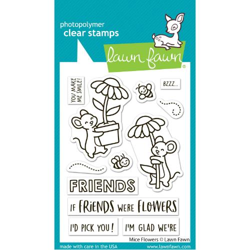Lawn Fawn - Stamps - Mice Flowers