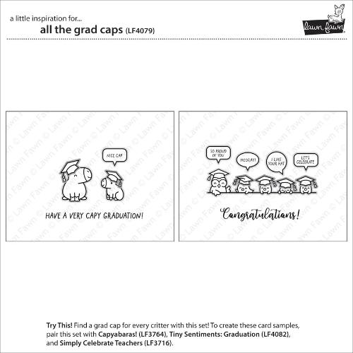 Lawn Fawn - Stamps - All the Grad Caps