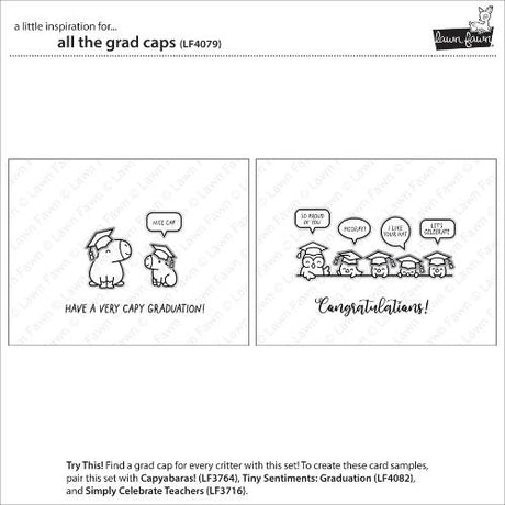 Lawn Fawn - Stamps - All the Grad Caps