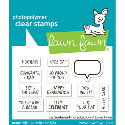 Lawn Fawn - Stamps - Tiny Sentiments: Graduation