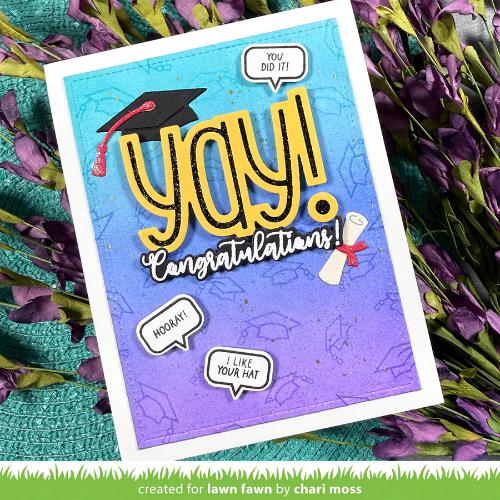 Lawn Fawn - Stamps - Tiny Sentiments: Graduation