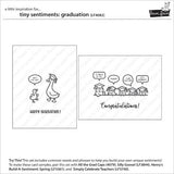 Lawn Fawn - Stamps - Tiny Sentiments: Graduation