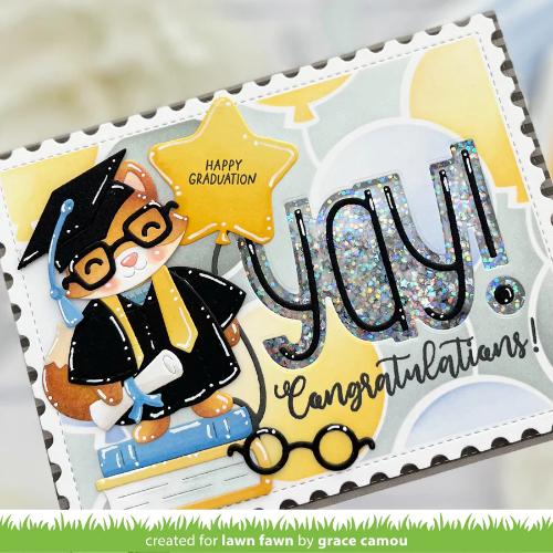 Lawn Fawn - Lawn Cuts - Build-A-Critter Graduation Accessories Dies