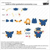 Lawn Fawn - Lawn Cuts - Build-A-Critter Graduation Accessories Dies