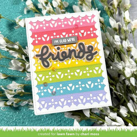 Lawn Fawn - Lawn Cuts - Folksy Tulip Border Die