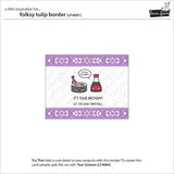 Lawn Fawn - Lawn Cuts - Folksy Tulip Border Die