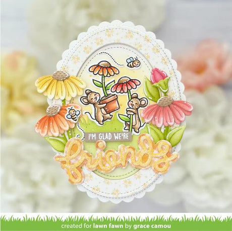 Lawn Fawn - Lawn Cuts - Scripty Friends Outline Add-On Die