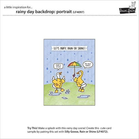 Lawn Fawn - Lawn Cuts - Rainy Day Backdrop: Portrait Dies