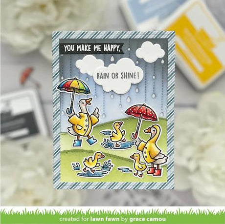 Lawn Fawn - Lawn Cuts - Rainy Day Backdrop: Portrait Dies