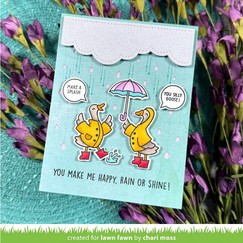 Lawn Fawn - Lawn Cuts - Rainy Day Backdrop: Portrait Dies