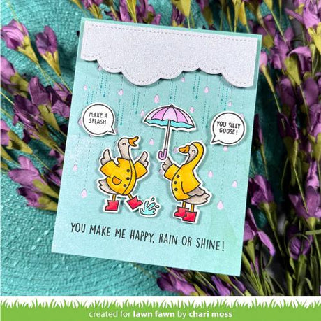 Lawn Fawn - Lawn Cuts - Rainy Day Backdrop: Portrait Dies