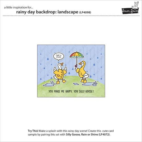 Lawn Fawn - Lawn Cuts - Rainy Day Backdrop: Landscape Dies