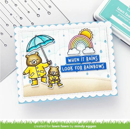 Lawn Fawn - Lawn Cuts - Rainy Day Backdrop: Landscape Dies