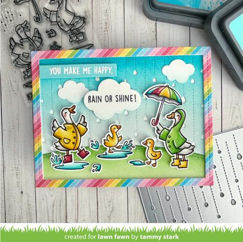 Lawn Fawn - Lawn Cuts - Rainy Day Backdrop: Landscape Dies