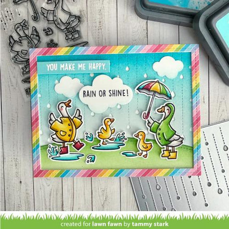 Lawn Fawn - Lawn Cuts - Rainy Day Backdrop: Landscape Dies