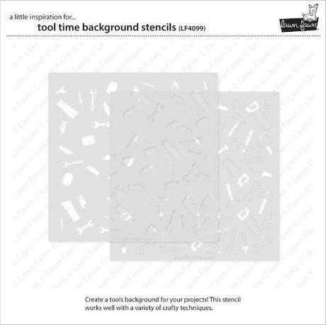 Lawn Fawn - Lawn Clippings - Tool Time Background Stencils