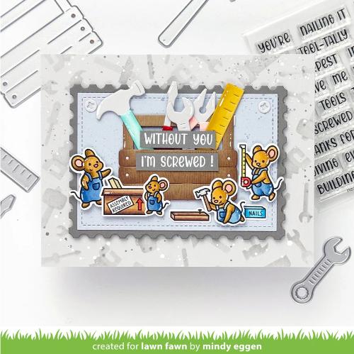 Lawn Fawn - Lawn Clippings - Tool Time Background Stencils