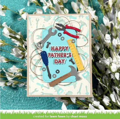 Lawn Fawn - Lawn Clippings - Tool Time Background Stencils