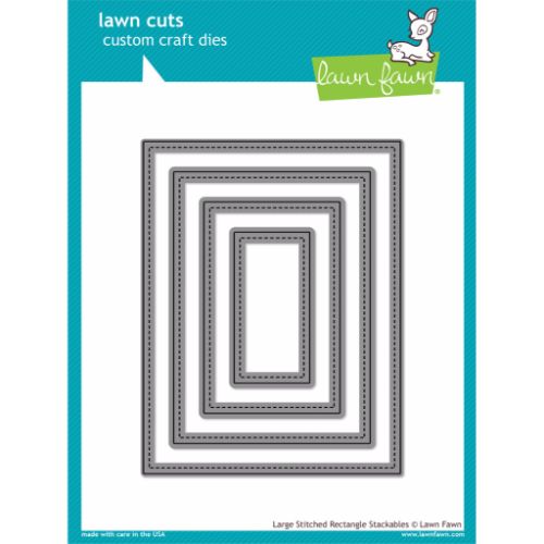 Lawn Fawn - Large Stitched Rectangle Stackables - Krafters Cart