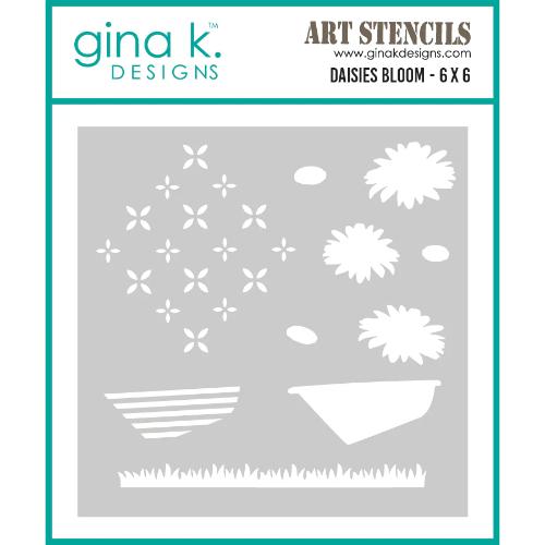 Gina K Designs - STENCIL- Daisies Bloom