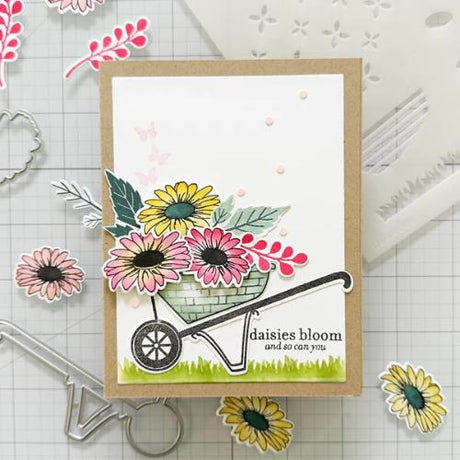 Gina K Designs - STENCIL- Daisies Bloom