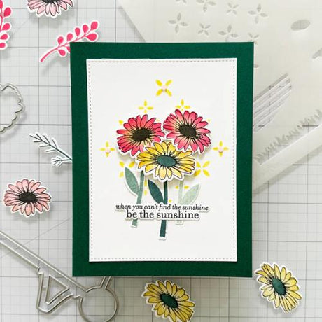 Gina K Designs - STENCIL- Daisies Bloom