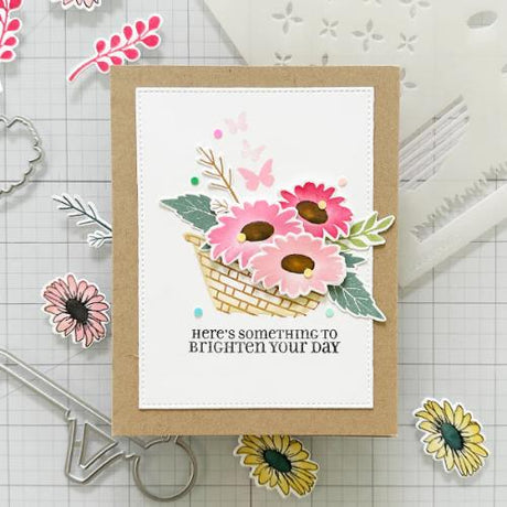 Gina K Designs - STENCIL- Daisies Bloom