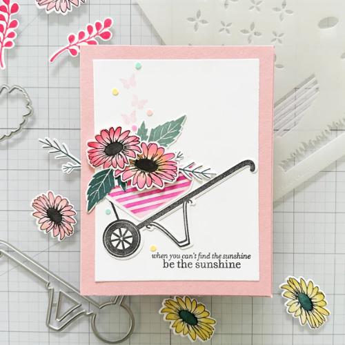 Gina K Designs - STENCIL- Daisies Bloom