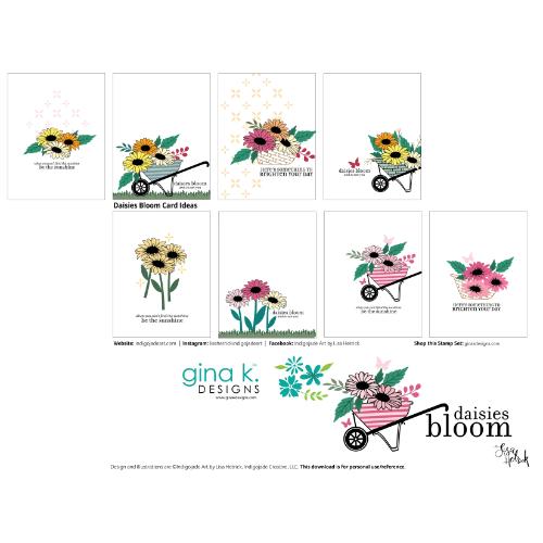 Gina K Designs - STENCIL- Daisies Bloom