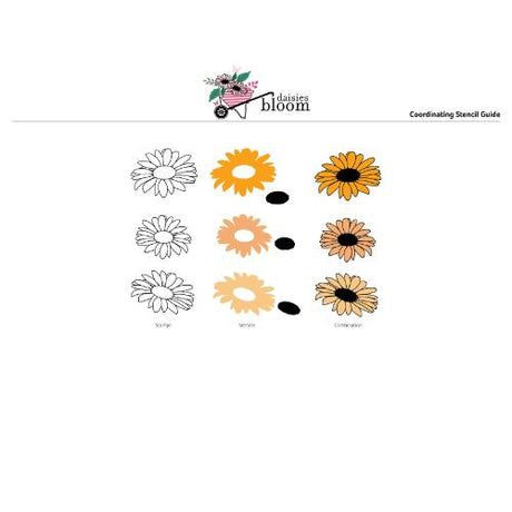 Gina K Designs - STENCIL- Daisies Bloom