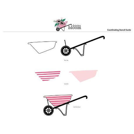 Gina K Designs - STENCIL- Daisies Bloom