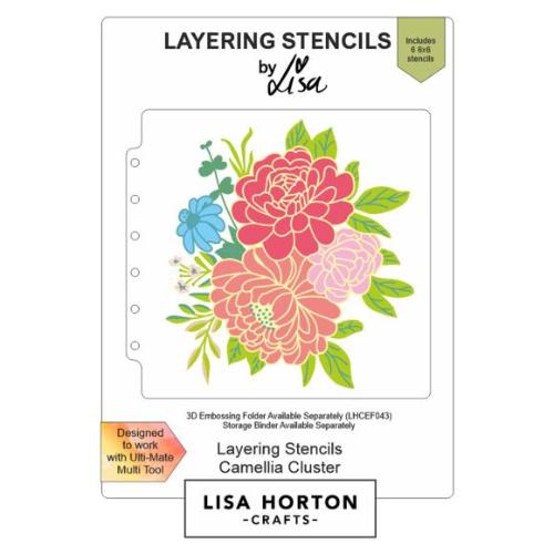 Lisa Horton Crafts Layering Stencils - Camellia Cluster