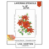 Lisa Horton Crafts Layering Stencils - Poinsettia And Holly