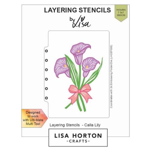 Lisa Horton Crafts Layering Stencils - Calla Lilly