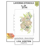 Lisa Horton Crafts Layering Stencils - Blooms And Berries