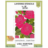 Lisa Horton Crafts Layering Stencils 5"X7" - English Roses