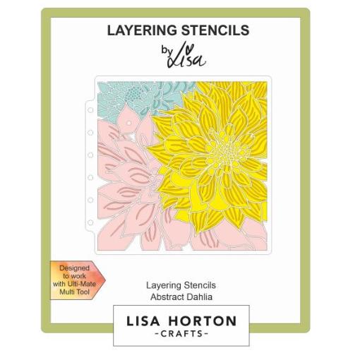 Lisa Horton Crafts Layering Stencils 6"X6" - Abstract Dahlia