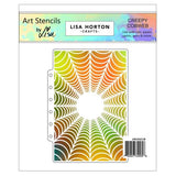 Lisa Horton Crafts A5 Layering Stencil Creepy Cobwebs