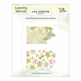 Lisa Horton Crafts Layering Stencils Floral Background Tags