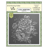 Lisa Horton Crafts Embossing Folder 6"X6" And Die - Camellia Cluster