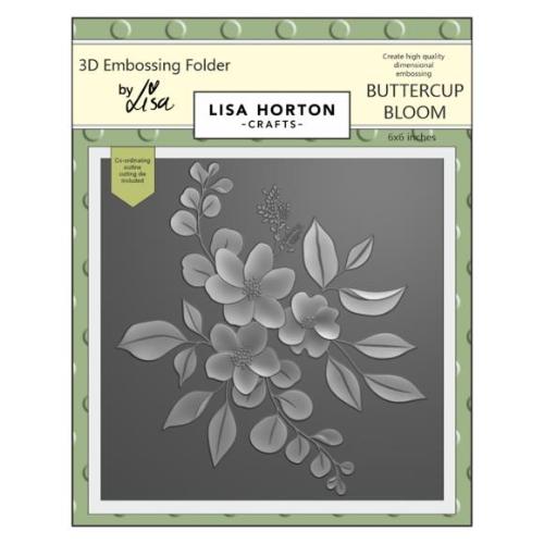 Lisa Horton Crafts Embossing Folder 6"X6" - Buttercup Bloom