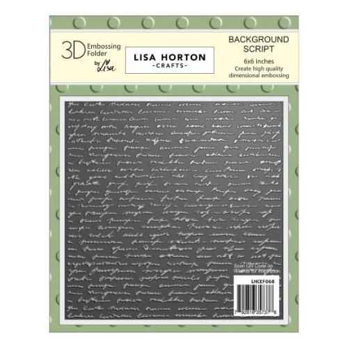 Lisa Horton Crafts Embossing Folder 6"X6" - Background Script